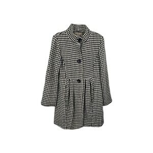 NWOT Bitten Sarah Jessica Parker Large Wool Houndstooth Pea Coat Trench Jacket